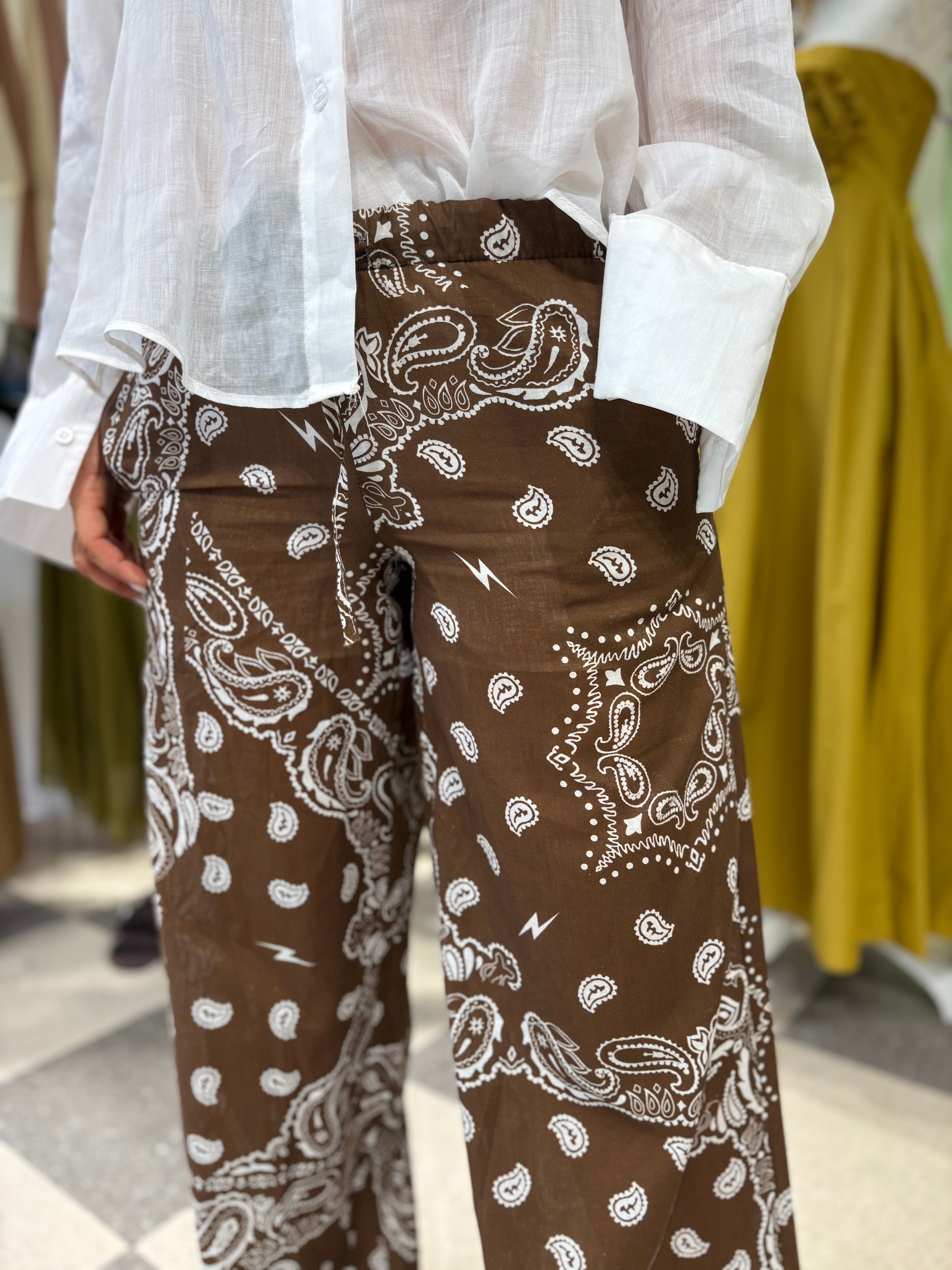 Pantalone bandana cioccolato