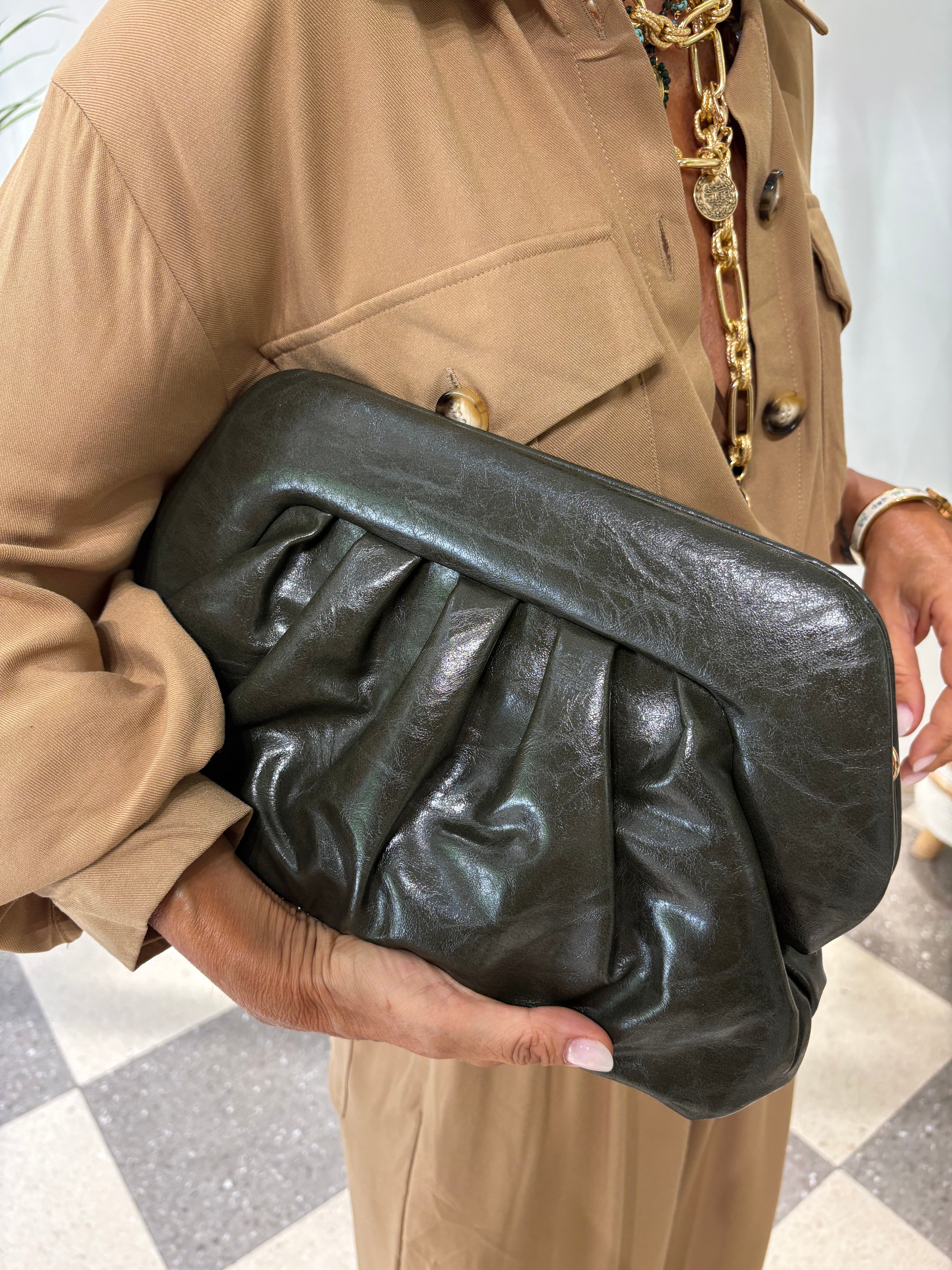 Clutch maxi - kaki
