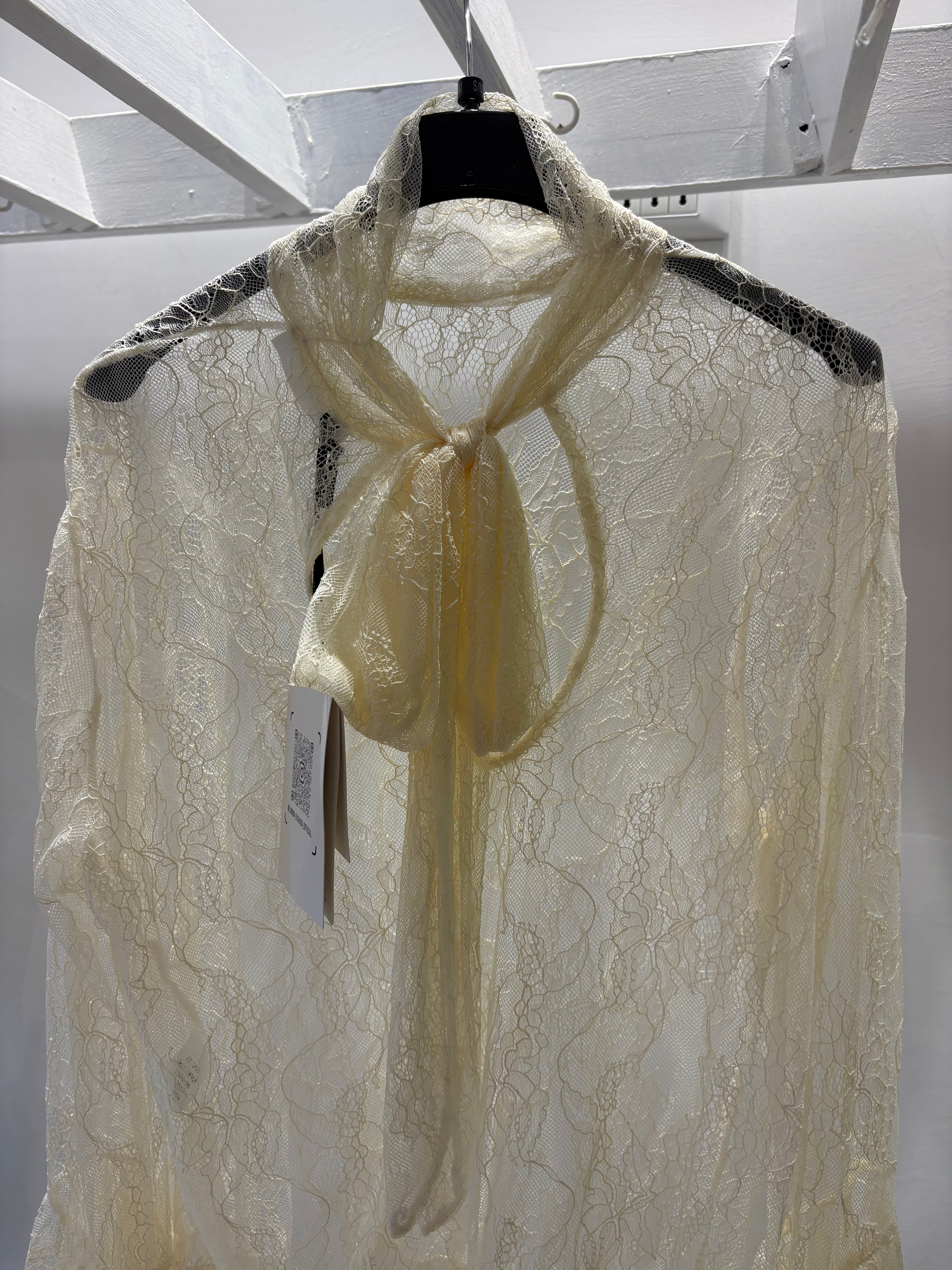 Blusa in pizzo - panna