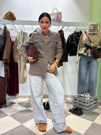 Giacca strutturata spigata