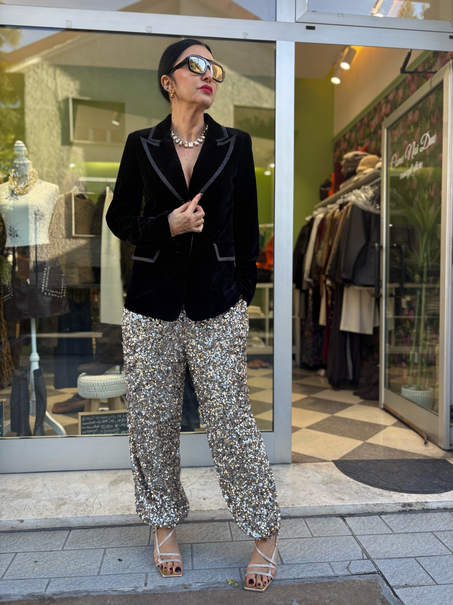 Blazer smoking in velluto