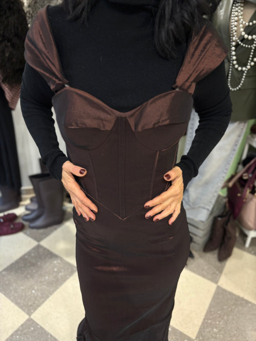 Abito corsetto cioccolato