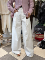 Denim vita alta palazzo