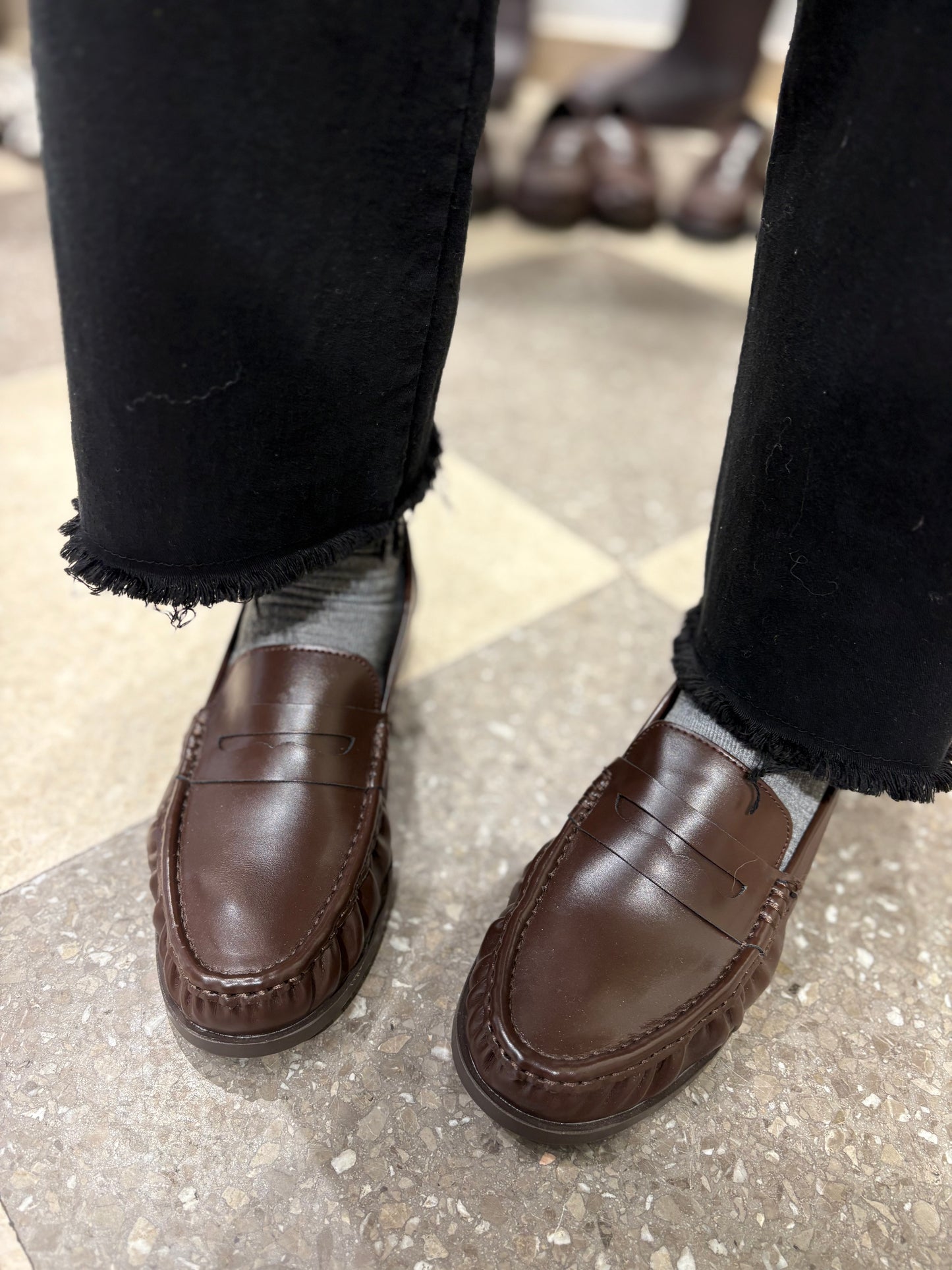 Mocassino goffrato in ecopelle