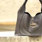 Maxi bag morsetto marrone