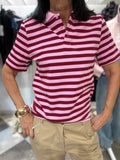 Polo manica corta - rosso e rosa