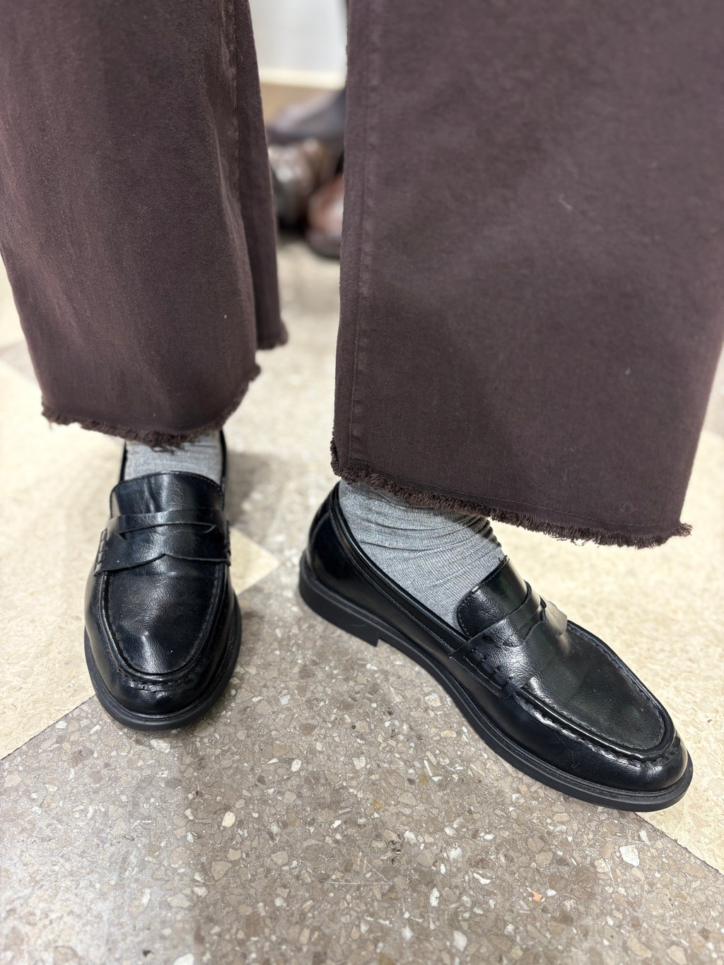 Mocassino eco pelle liscia