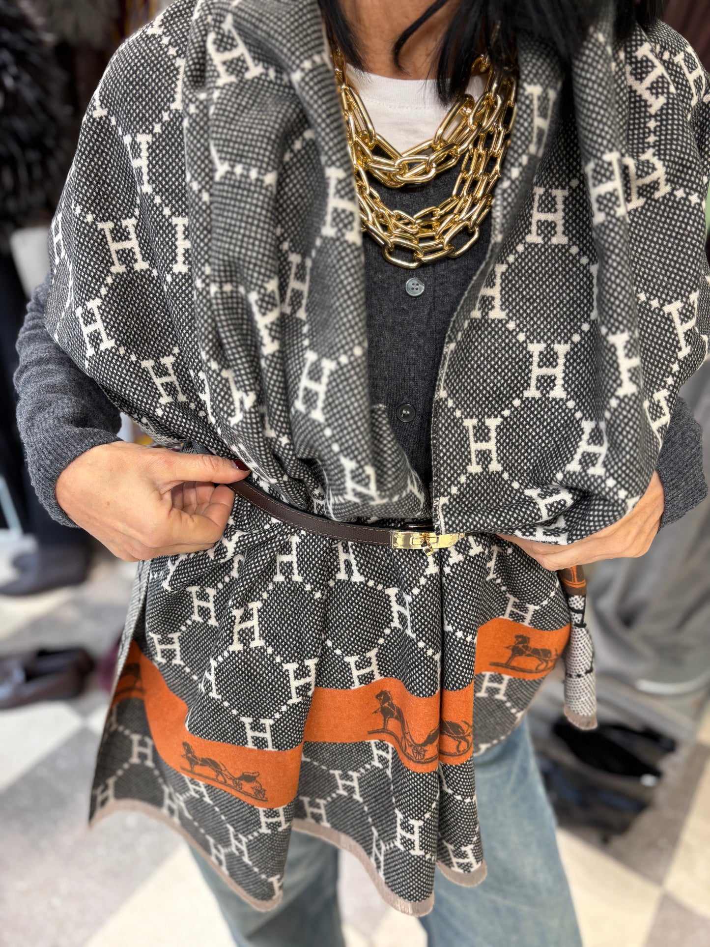 Stola small H arancio