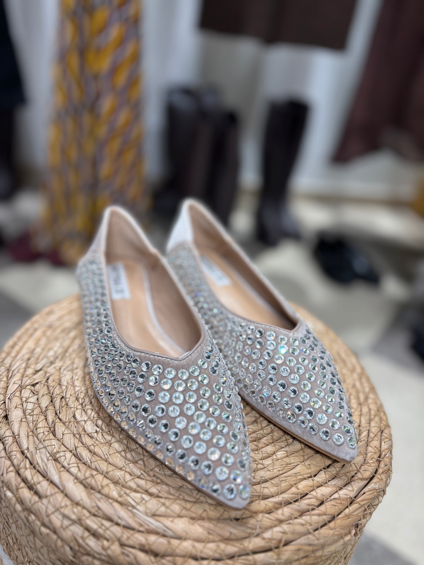 Ballerina a punta con applicazioni di strass