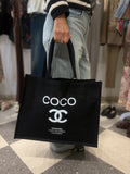 Tote bag in juta custom - black