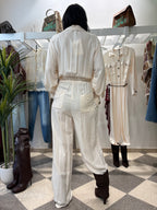 Jumpsuit cargo avorio