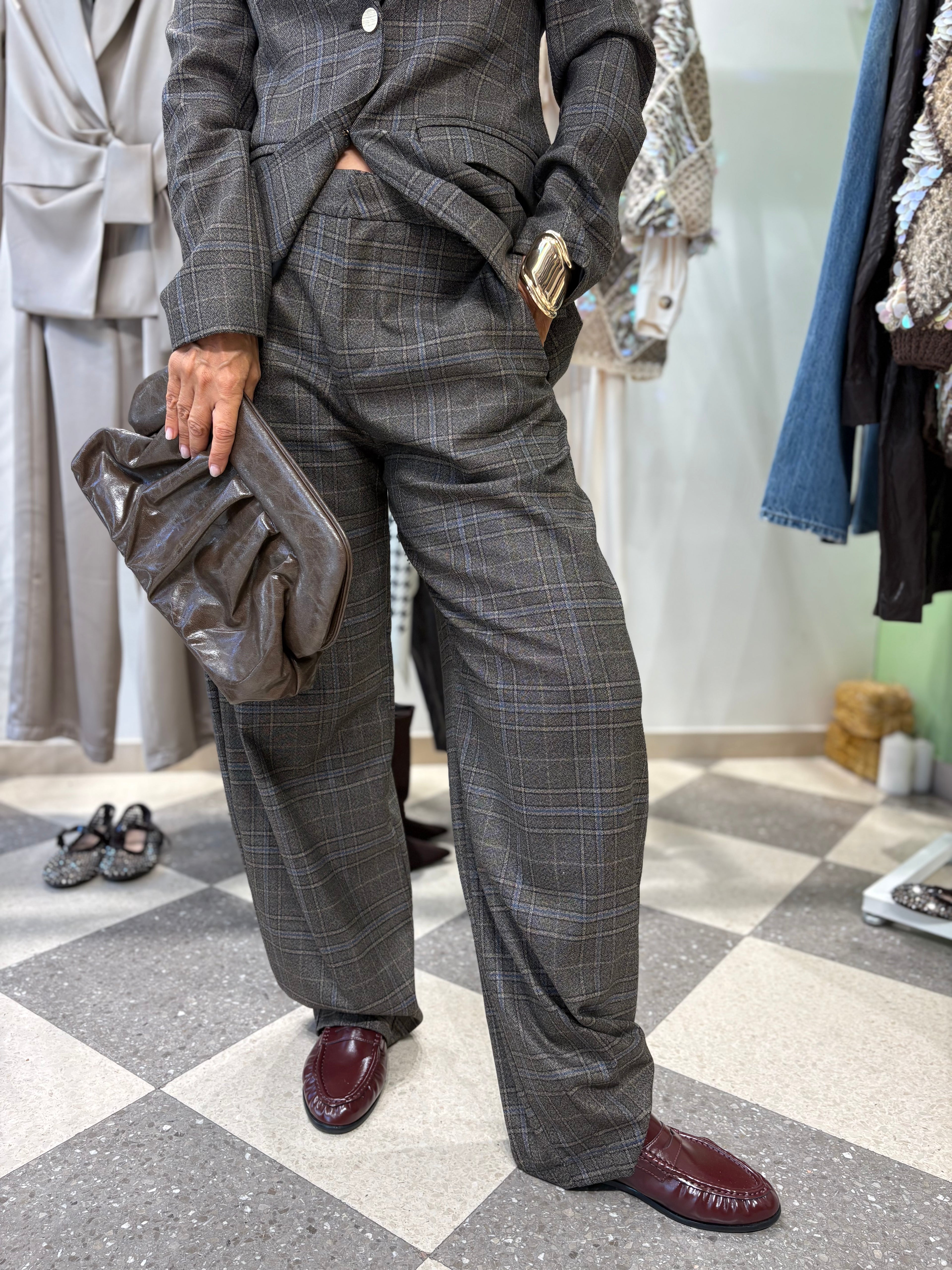 Pantalone sartoriale check