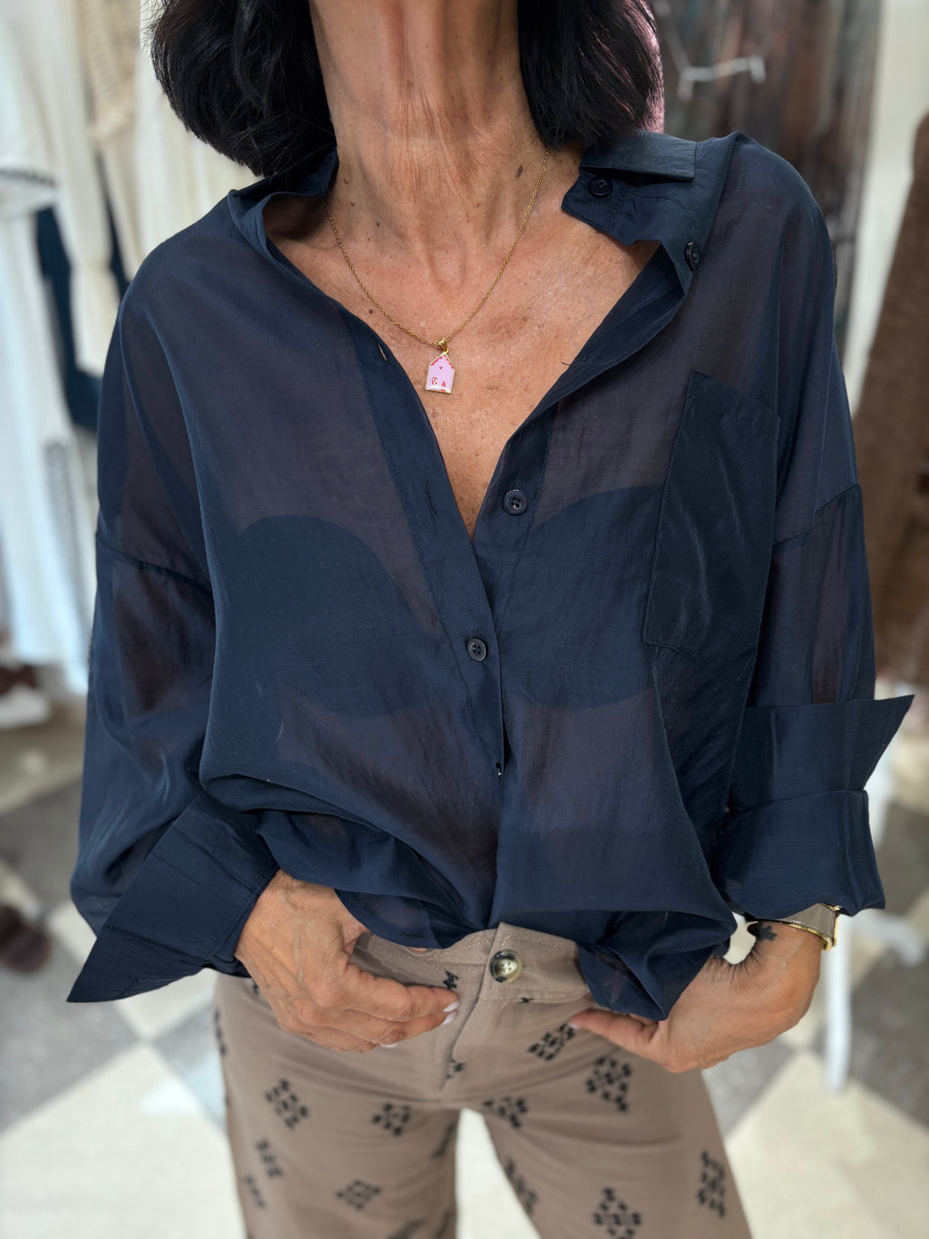 Camicia ultra light - blu notte