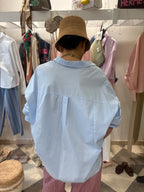 Camicia in cotone popeline - celeste