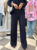 Pantalone palazzo con elastico in vita