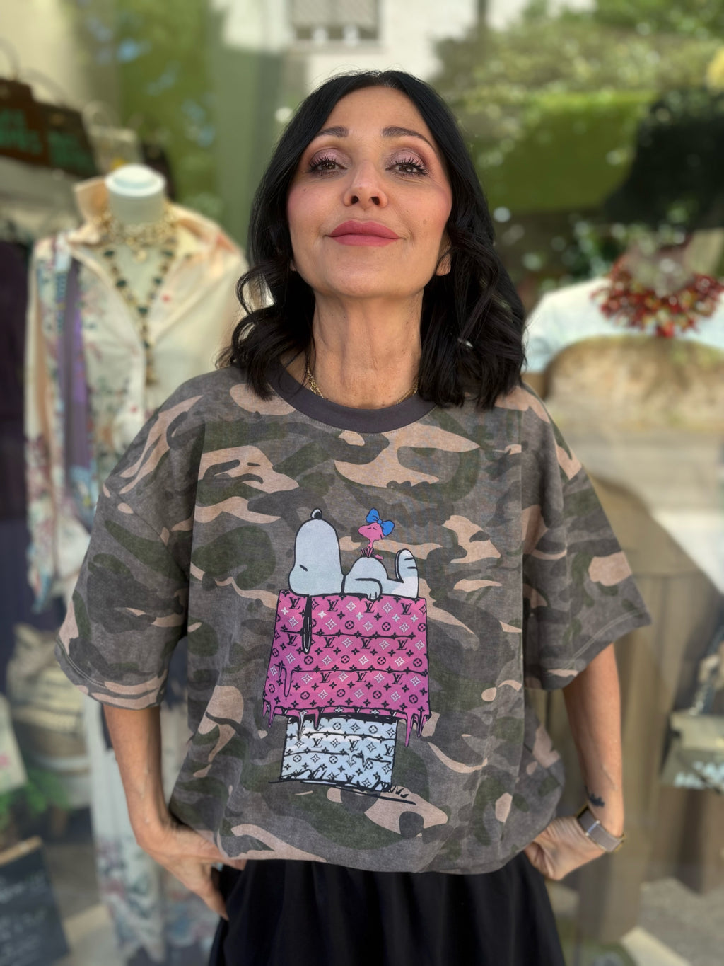 T-shirt custom - Snoopy pink