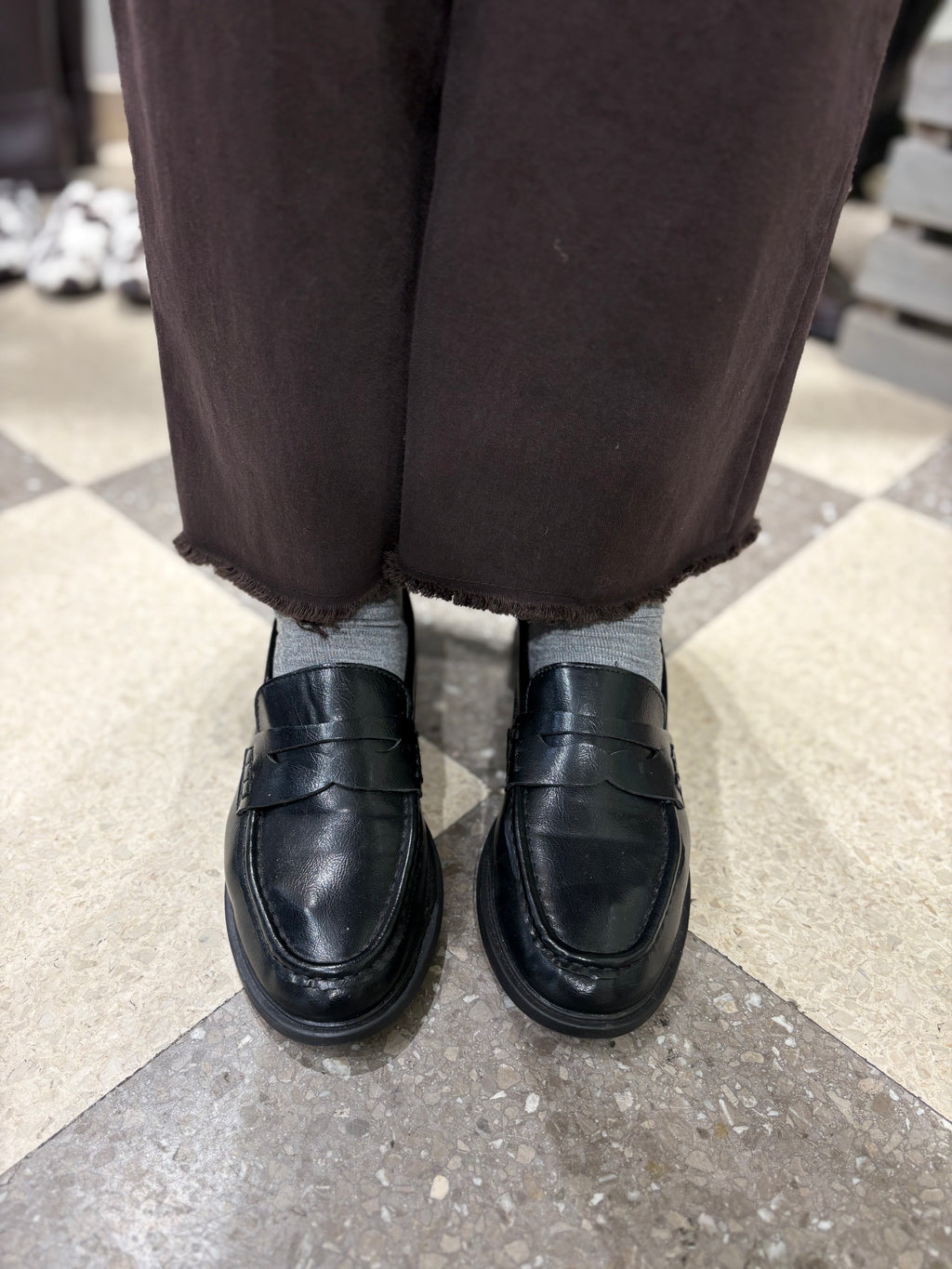 Mocassino eco pelle liscia