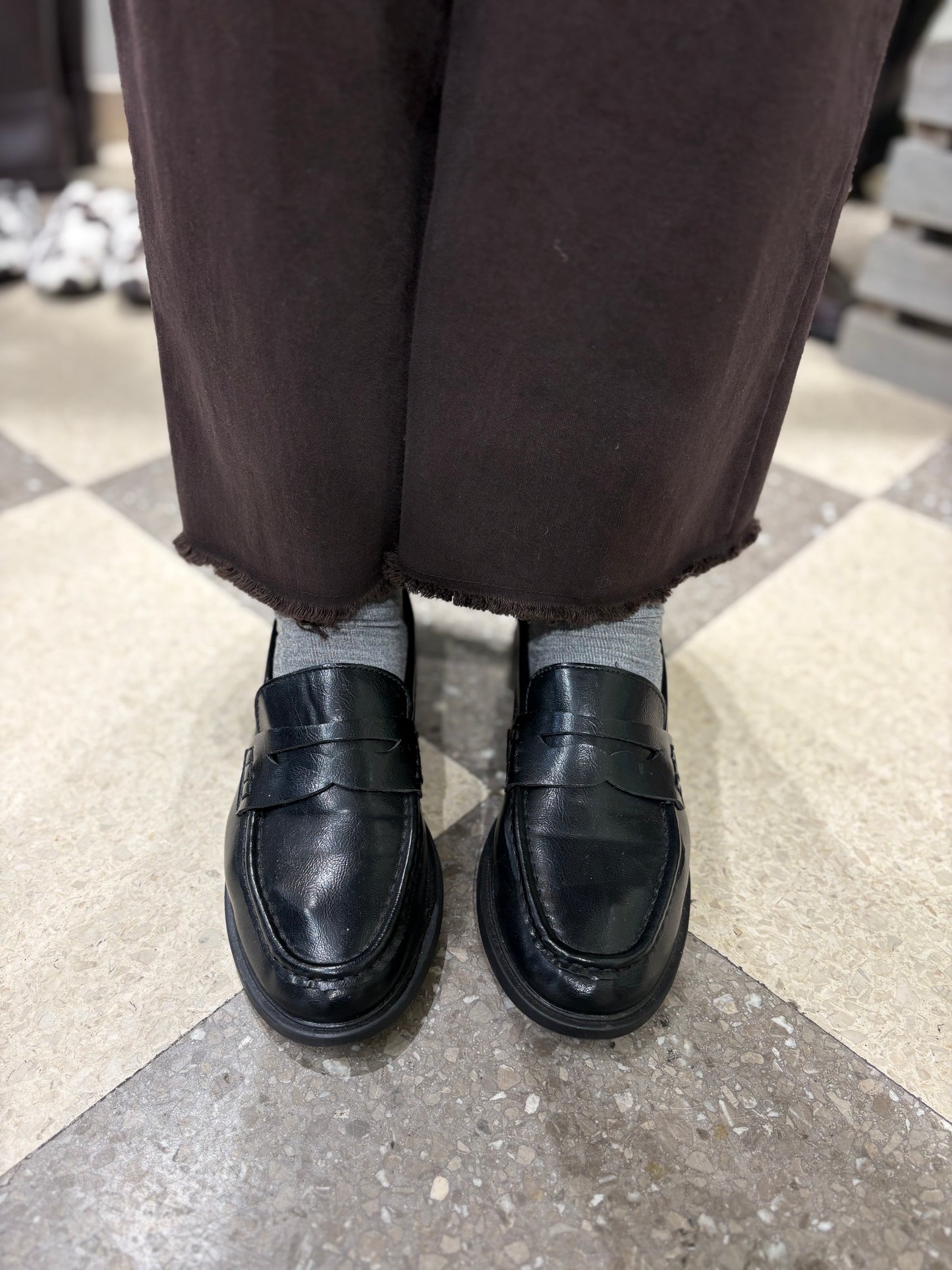 Mocassino eco pelle liscia