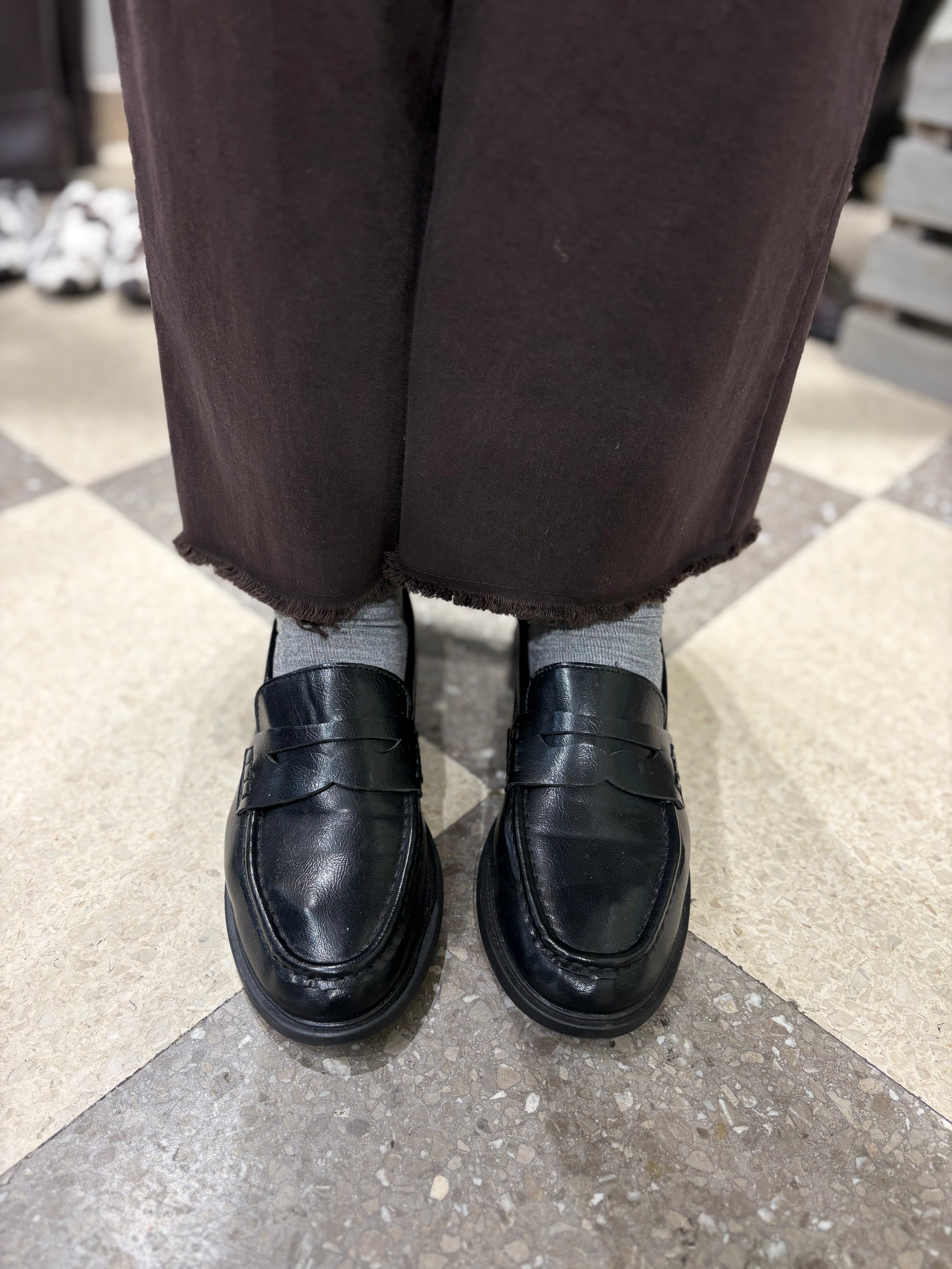 Mocassino eco pelle liscia