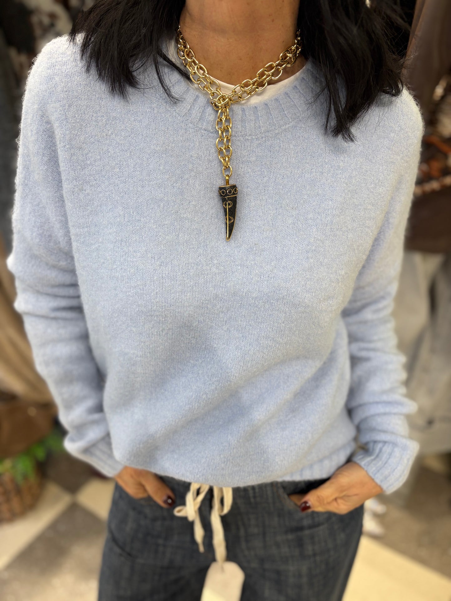 Maglione fluffy misto alpaca