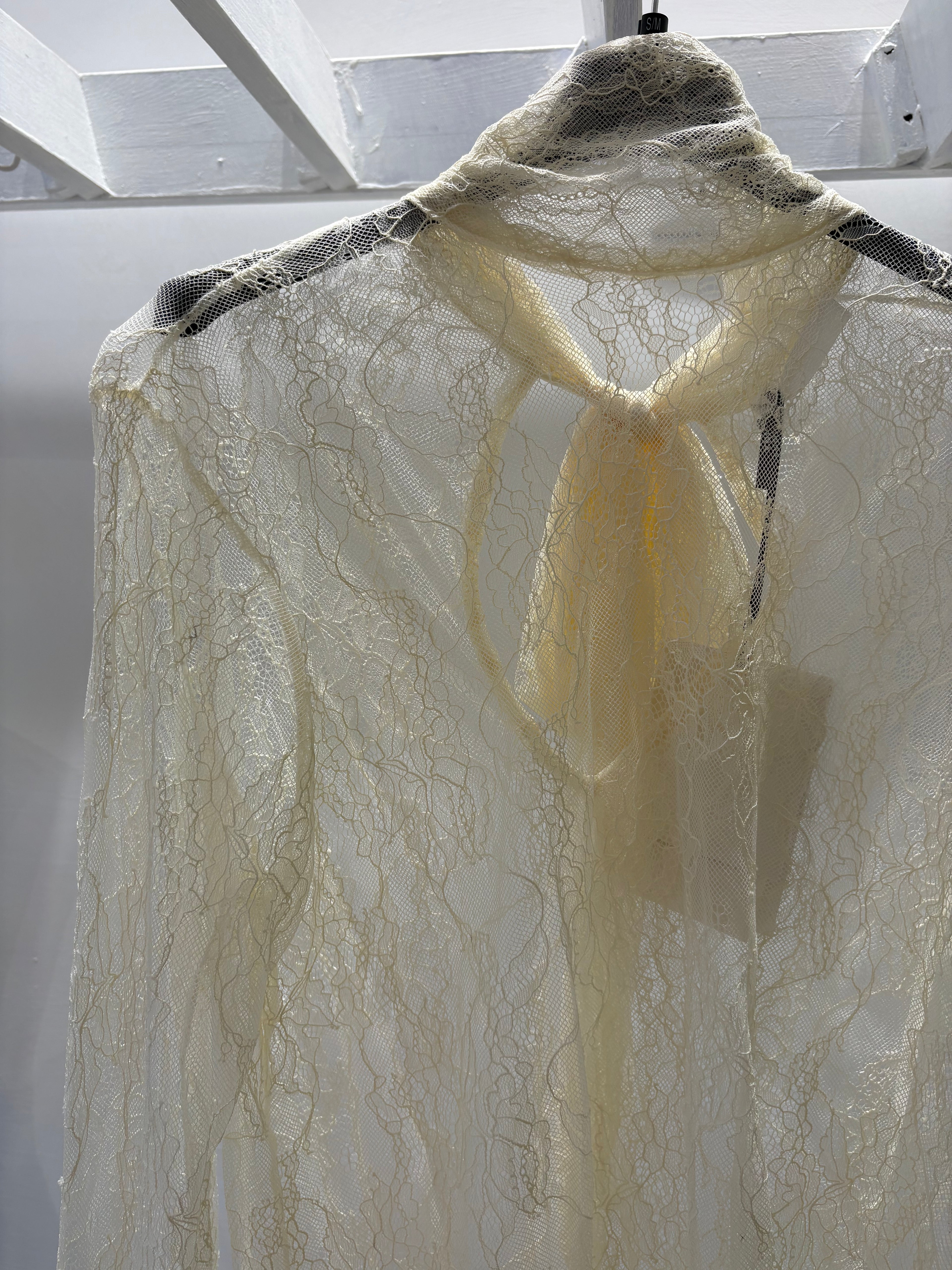 Blusa in pizzo - panna