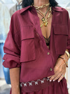 Camicia utility Bordeaux