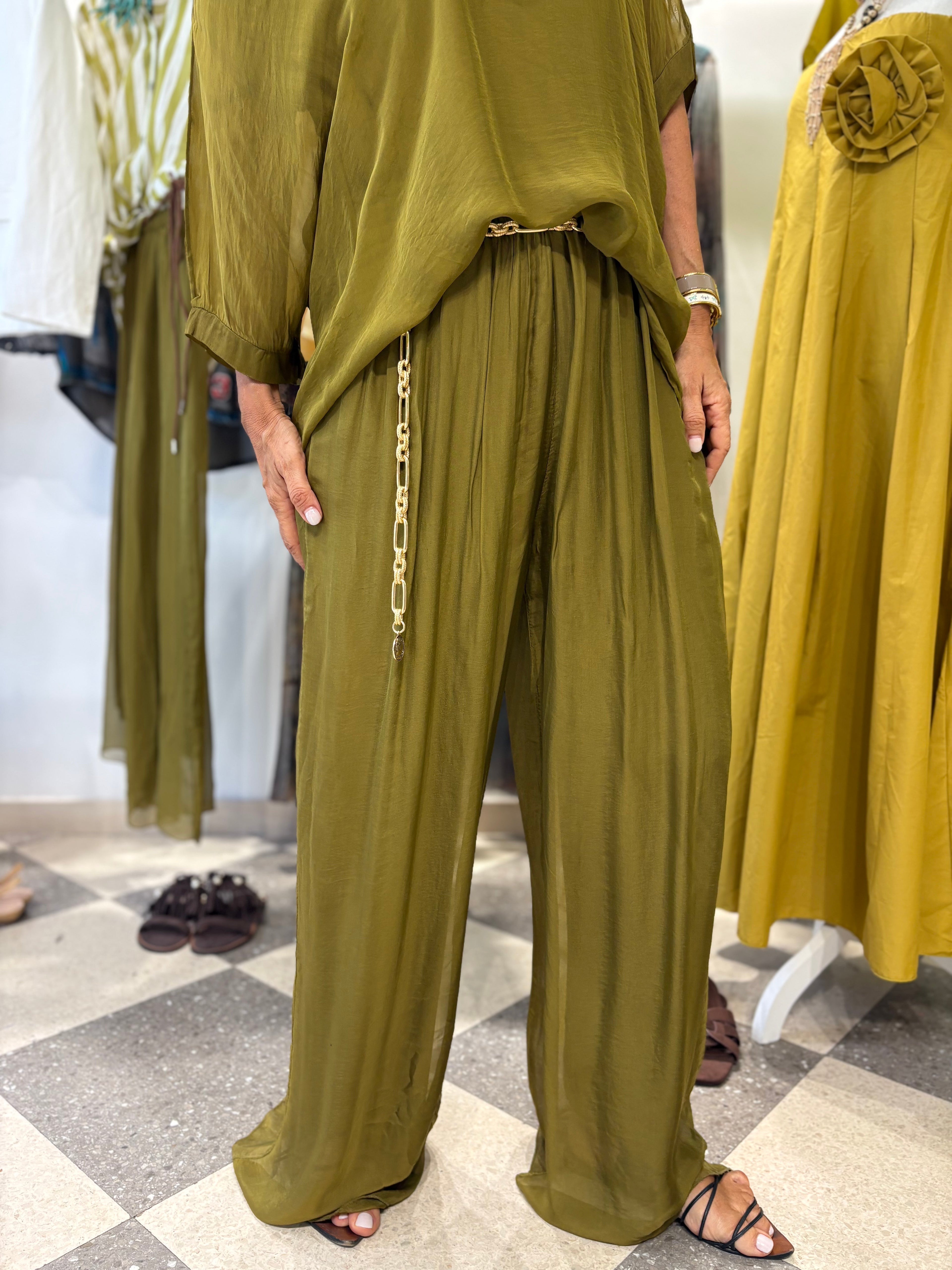 Coordinato blusa e pantalone palazzo
