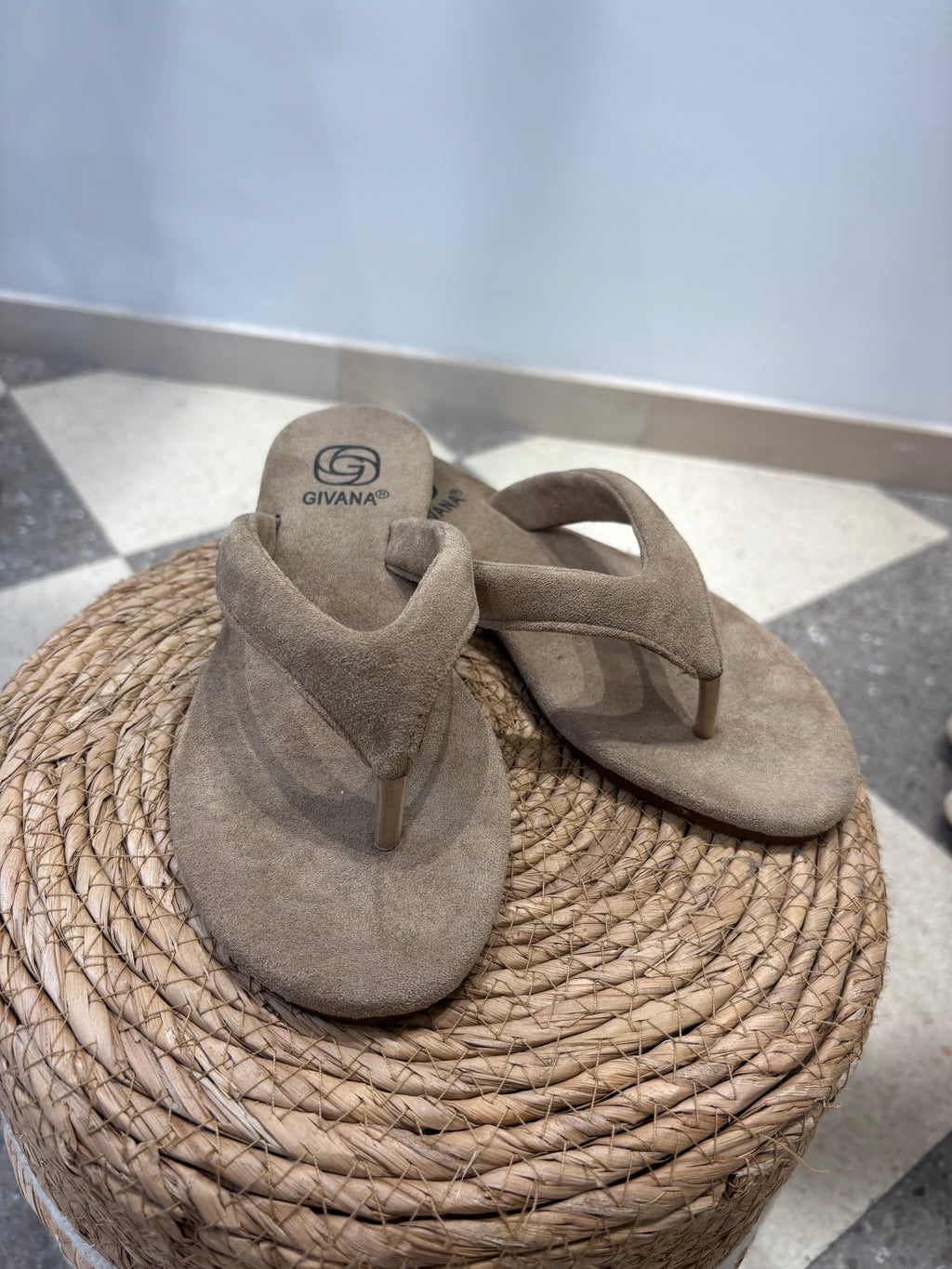 Infradito suede - Tortora