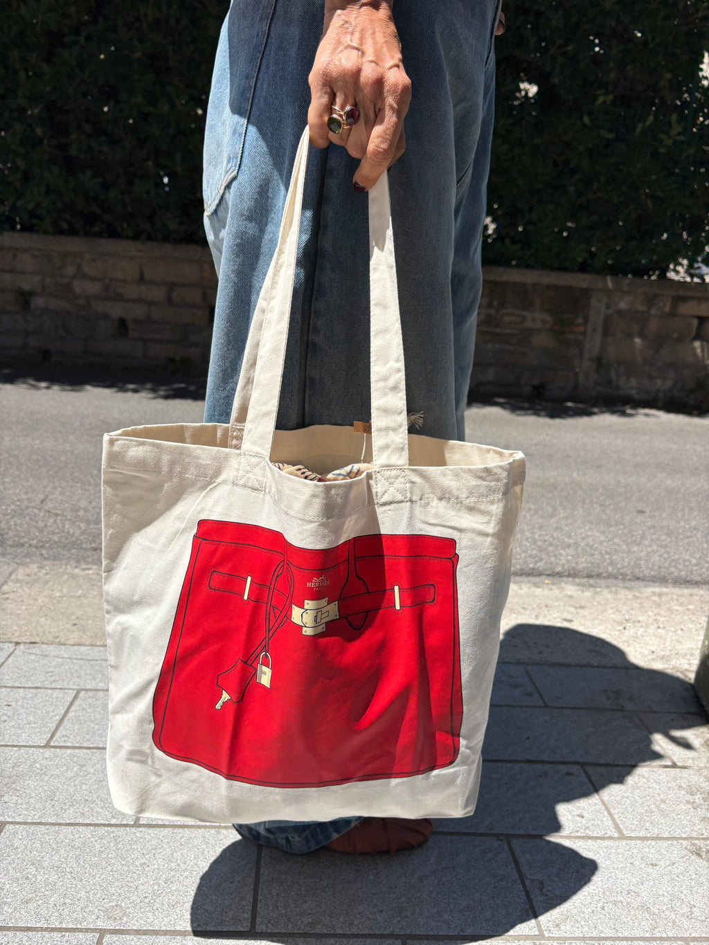 Tote bag canvas “red icon”