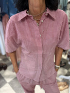 Camicia vichy rosso e bianco