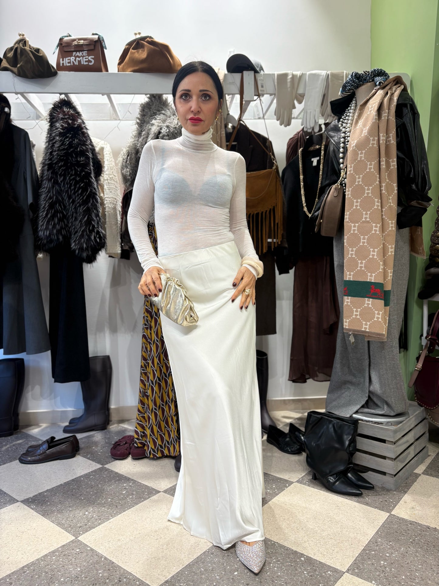 Gonna in satin Ballerina