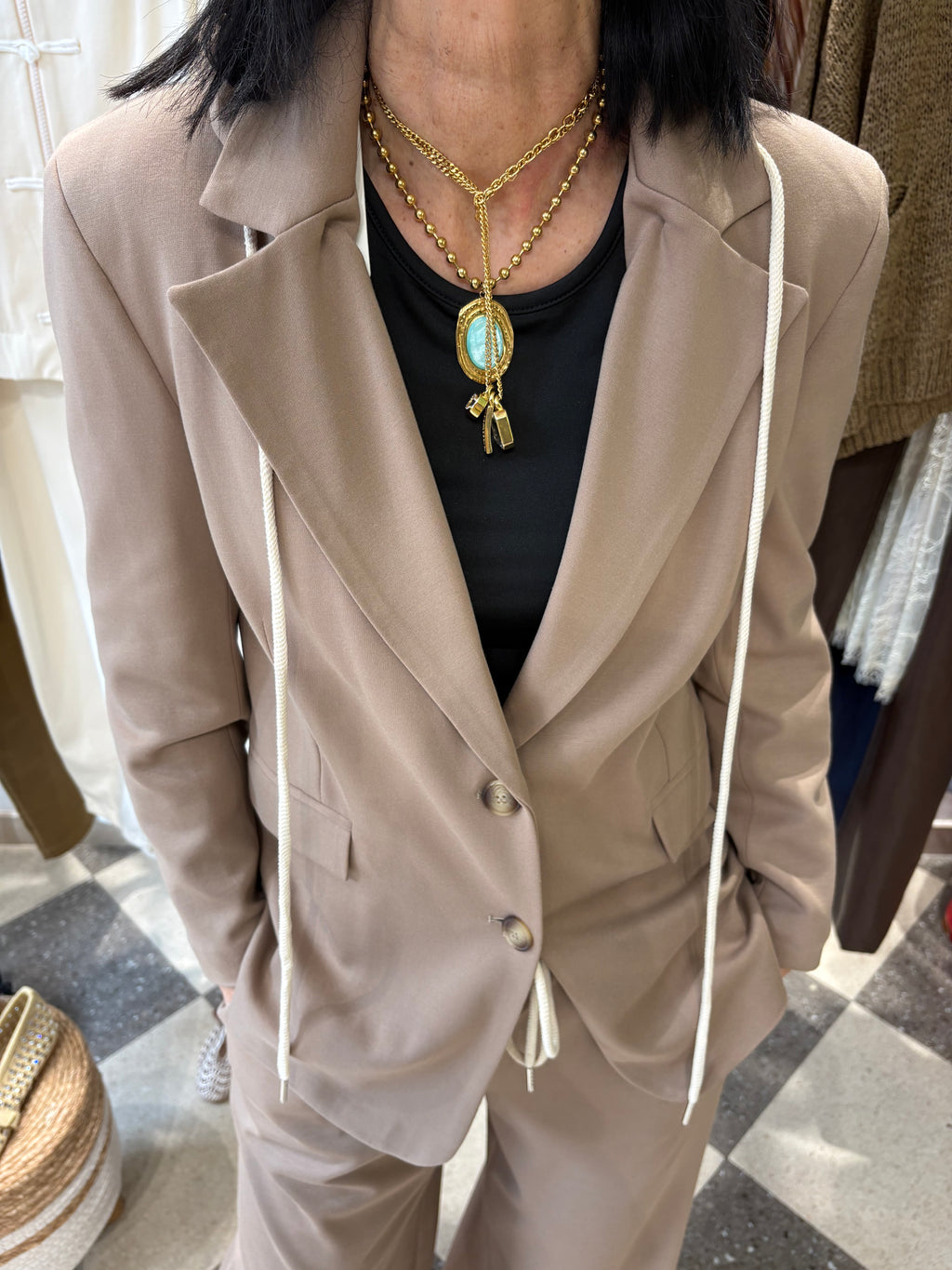 Motel | giacca monopetto in punto Milano cappuccino